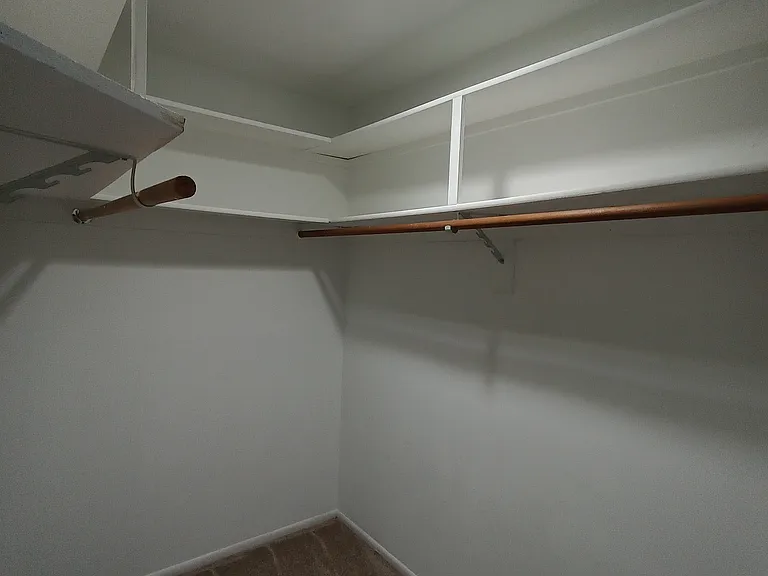 walk in closet with new paint & new carpet