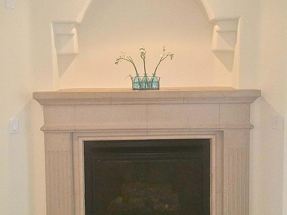 Large Gas Fireplace with Mantel & Accent Wall