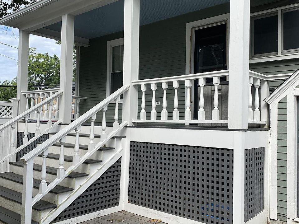 Back porch with private yard.