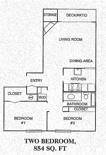 Floor plan 1 Bedroom 1 Bath Large