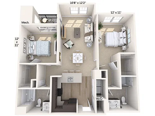 Floor plan B2-1115sq-Black