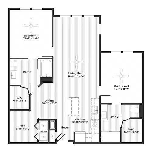 Floor plan The Haines - The Wellness Floor