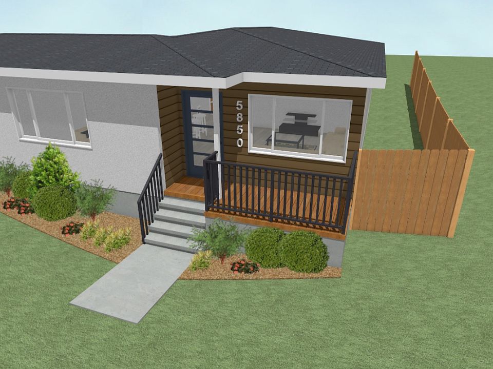 Rendering of new front of house.