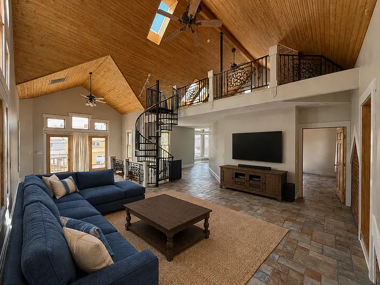 Living room digitally staged
