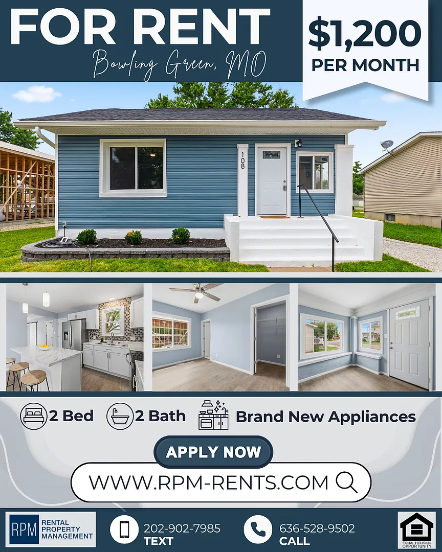 2 Bedroom 2 Bathroom House for rent in Bowling Green, MO — Photo 1