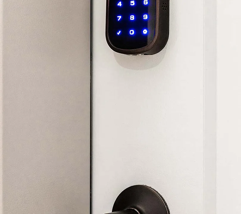 Let in friends, family or a dog walker remotely, with peace of mind! Smart home tech available in every home!