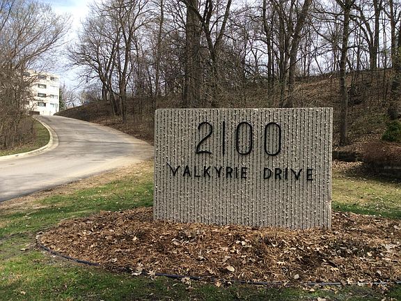 Entrance to private parking lot and property