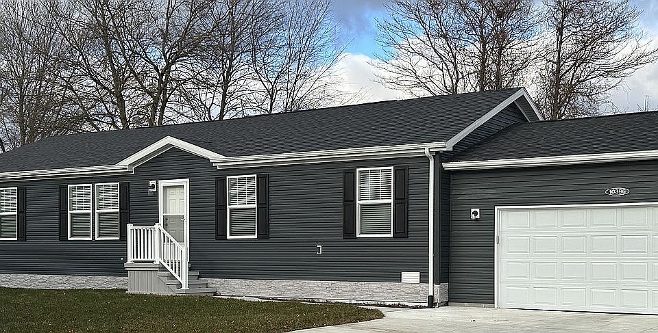 Front with attached garage