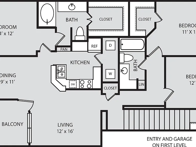 Parc At Wall Street - C1 - 2 Beds - 2 Baths - 1461 Sq. ft.