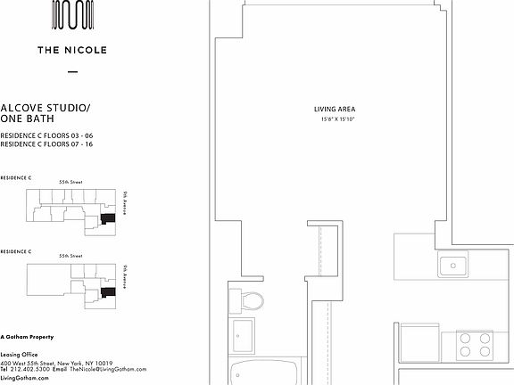 2nd image of 400 W 55th St APT 3C