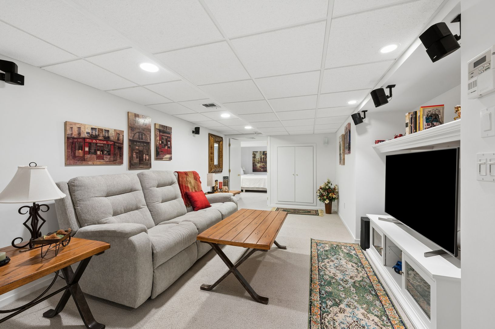  Lower level TV/gathering room