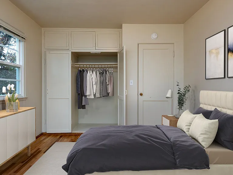 Bedroom with Large Windows