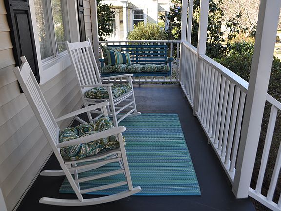 Front porch with porch swing