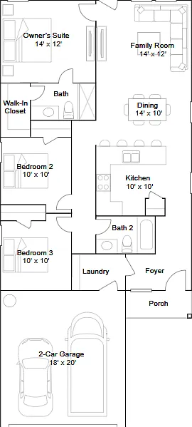 3 bed, 2.0 bath, 1266 sqft, $1,375 — Photo 2