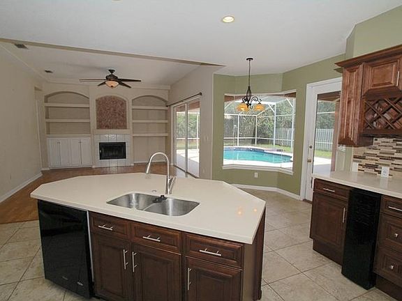 kitchen view of pool