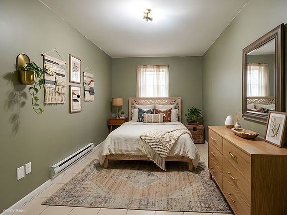 bedroom 1 with closet (not seen) - can comfortably fit a queen bed