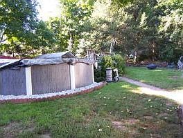 above ground pool/ deck