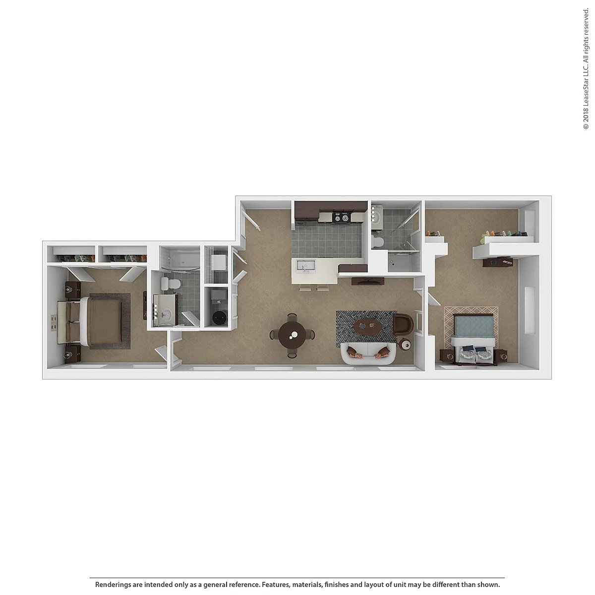 Floor plan Counting House Lofts 109 Two Bedroom