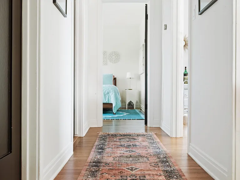 hallway from bedroom 1 to bathroom and bedroom 2