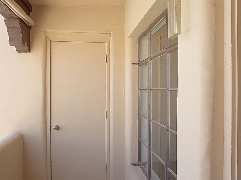 Exterior storage closet attached to balcony #1