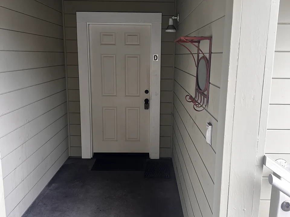 unit D front door and hallway