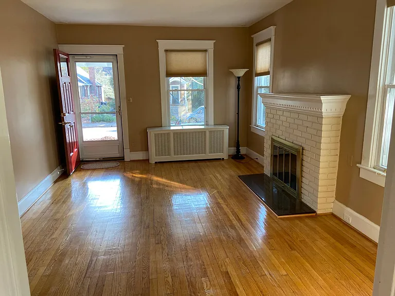 Living room with fireplace