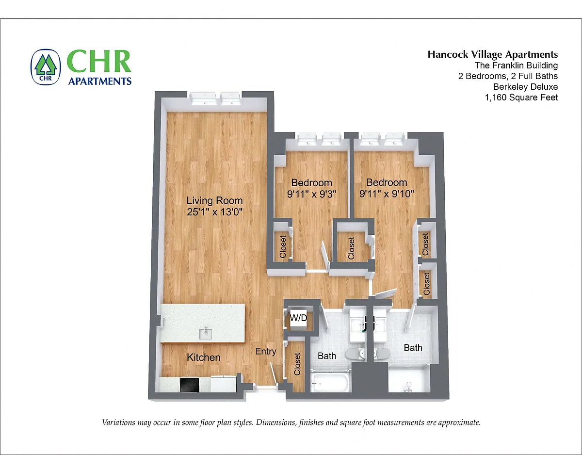 Floor plan 2 Bed/2 Bath - The Franklin