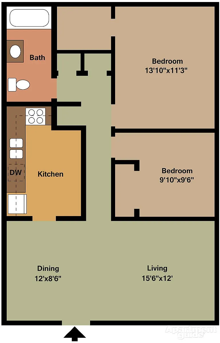 Floor plan TWO BEDROOM
