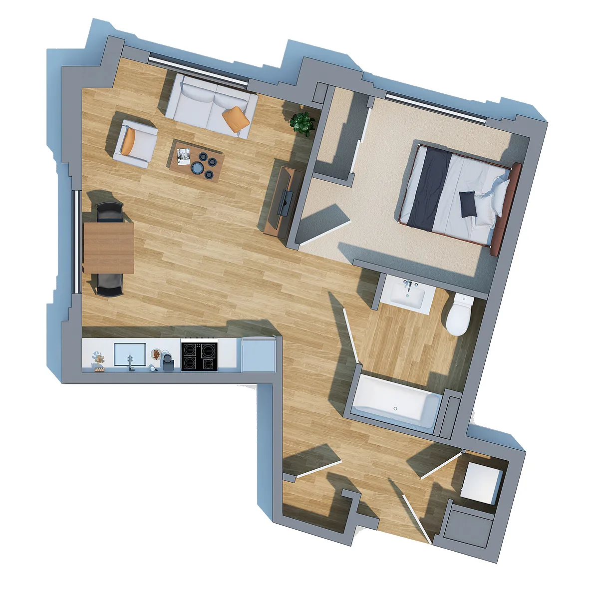 Floor plan Premium One Bedroom