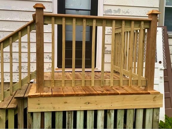 rebuilt back porch, recently painted