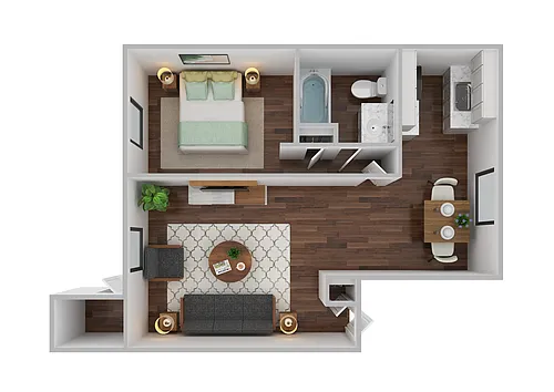 Floor plan One-Bedroom