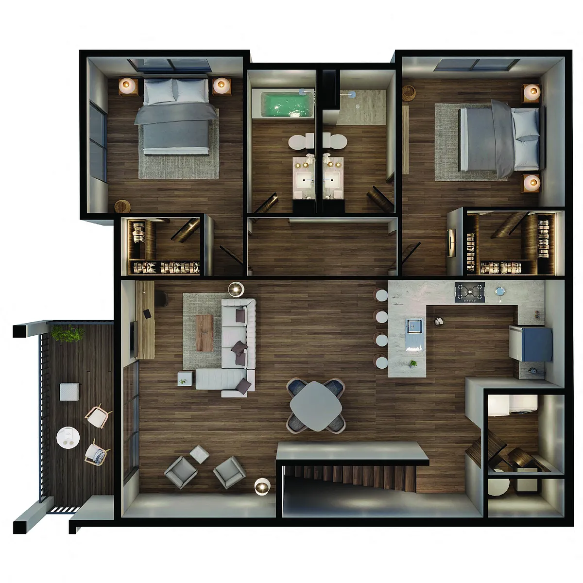 Floor plan Rose Townhome