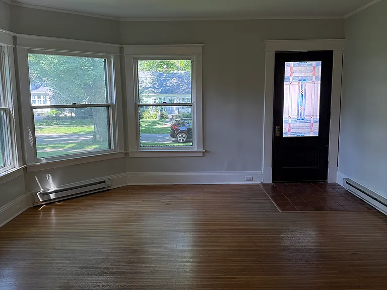 living room and front door