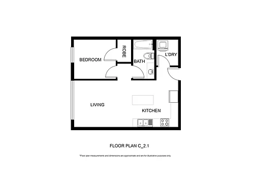 Floor plan One Bed