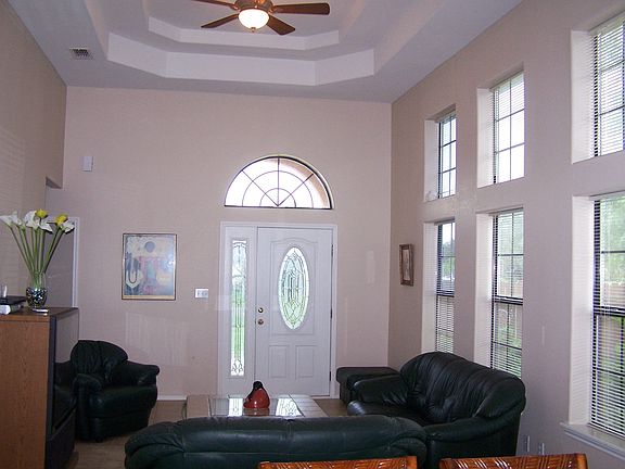 Living Room area depicting it's cathedral ceilings