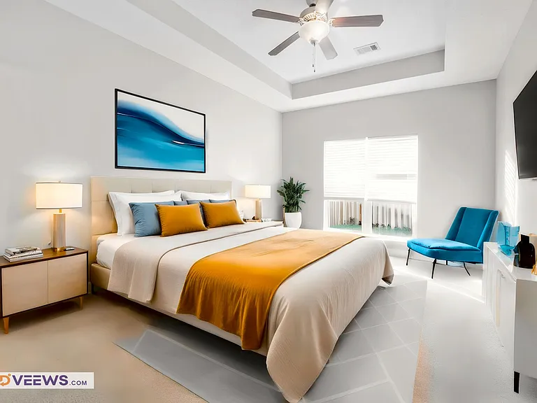 Vitually staged - Primary Bedroom