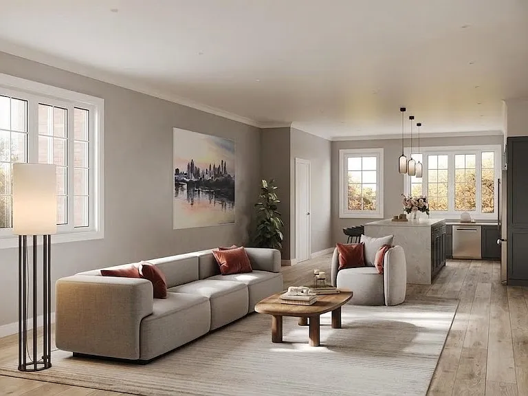 Render of Open Plan Living and Dining