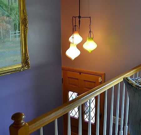 Upstairs view of front door