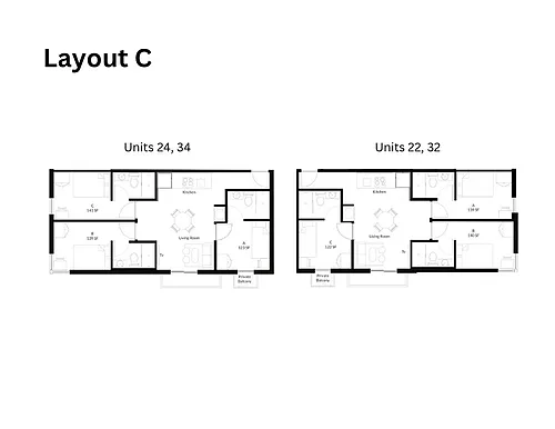 Floor plan Private Bed and Bath in Shared 3bd 3ba