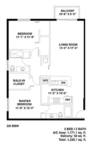 Floor plan Model BBW