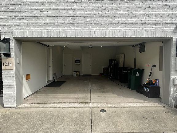 2 car heated garage with Tesla Charger