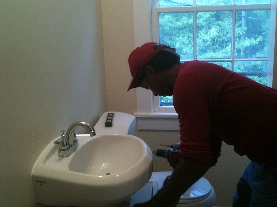 The bathroom was updated a couple of years ago, Antique claw