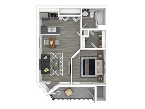 Floor plan 1X1-684