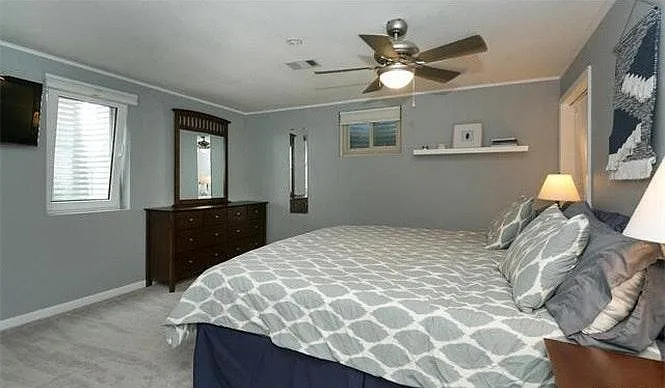 12 ft x 12 ft basement bedroom with large walk in closet