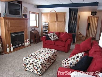 Family room with gas fireplace