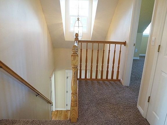 looking down at entry