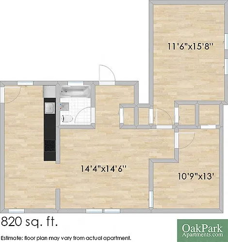 Floor plan 334 S. Austin B
