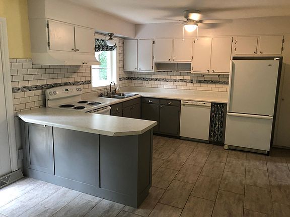 Kitchen with bar seating