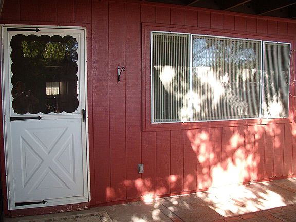 The front door as you come in off the patio.