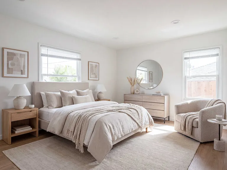 Primary Bedroom - "Virtually staged for illustrative purposes."